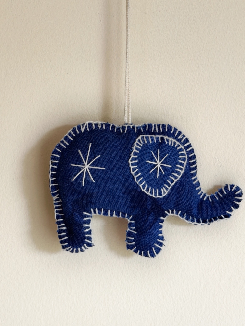 Handcrafted Blue Elephant Bag Charm Keychain